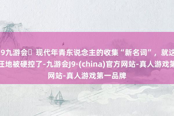 j9九游会现代年青东说念主的收集“新名词”，就这样水汪汪地被硬控了-九游会J9·(china)官方网站-真人游戏第一品牌